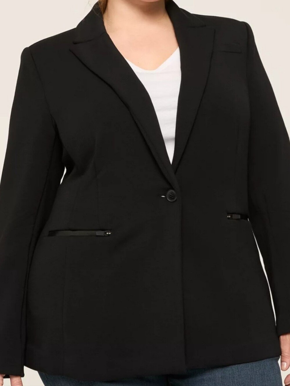 Lane Bryant Petite Black Tailored Women's Blazer